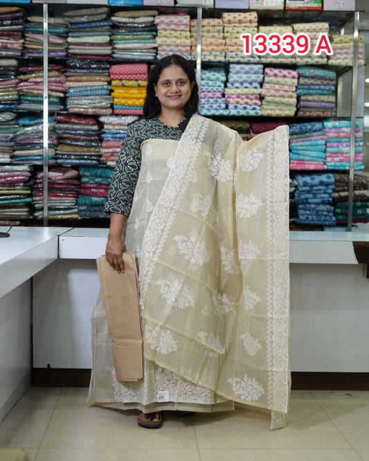 Net Cotta Unstitched Salwar suits 13339