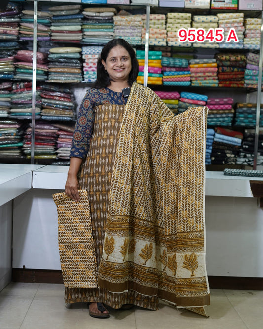 Kantha Cotton Unstitched Salwar Suits 95845