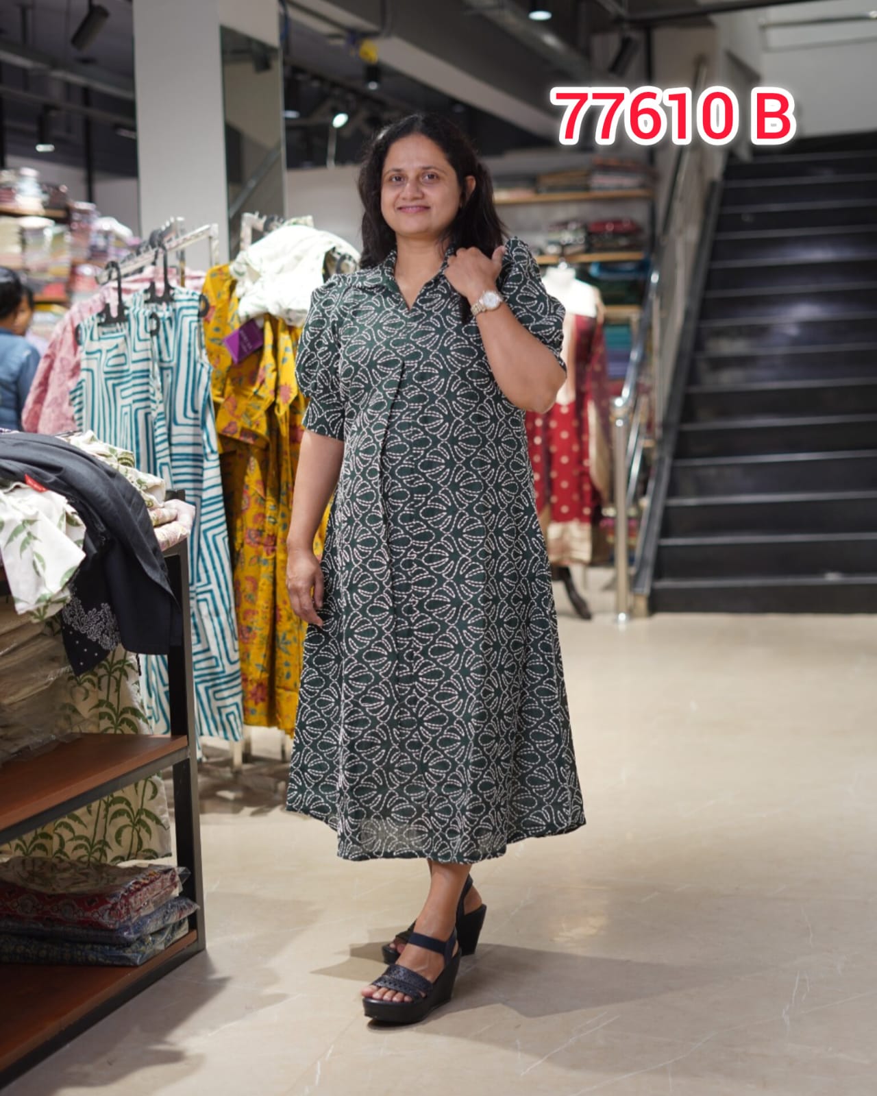 Linen Cotton Kurthi Set | Code: 77610