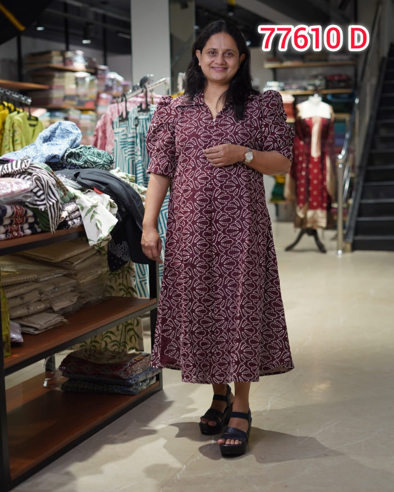 Linen Cotton Kurthi Set | Code: 77610