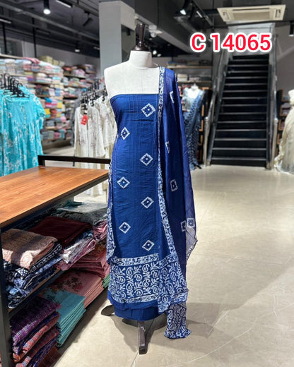 Soft Cotton Fabric Unstitched Salwar Set    | Search Code 14065